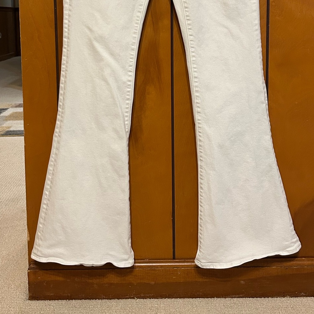 American Eagle White Flare Jeans 12L Super Stretch Mid Rise Denim AE Long
A - Picture 12 of 17